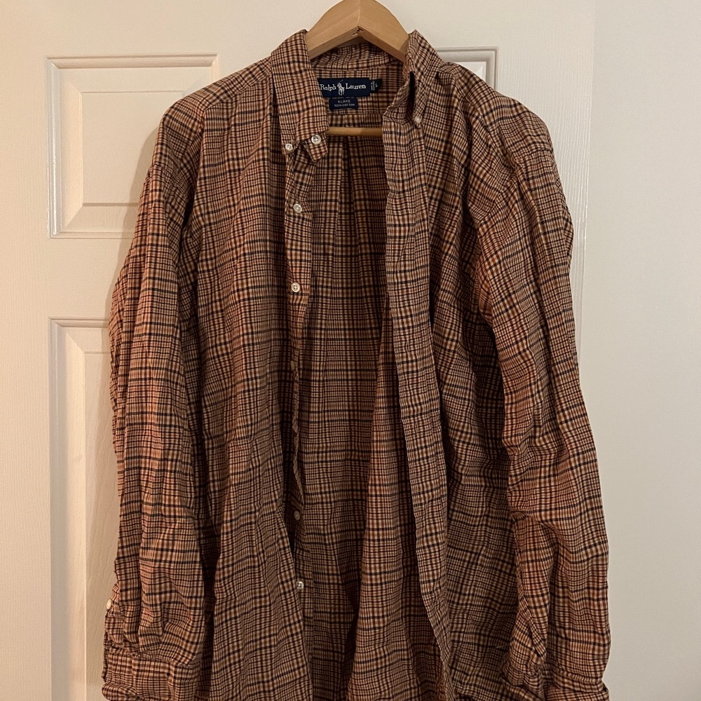 Ralph Lauren Blake Button Down Casual Long Sleeve Shirt-Mens